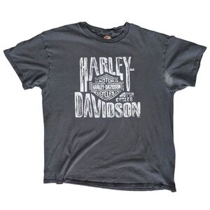Harley Davidson Extra Large Toledo Ohio Grey Short Sleeve Graphic Tee Shirt